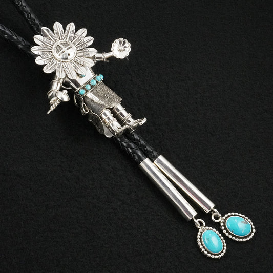 Wilford Begay Turquoise & Sterling Silver Bolo Tie