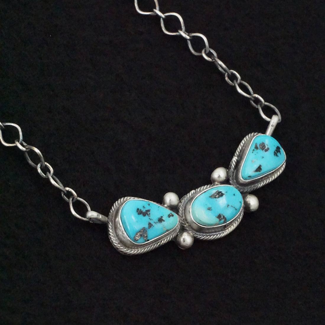 Bobby Johnson Turquoise & Sterling Silver Necklace