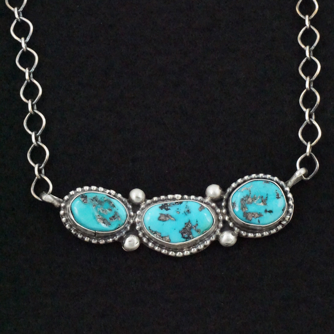 Bobby Johnson Turquoise & Sterling Silver Necklace