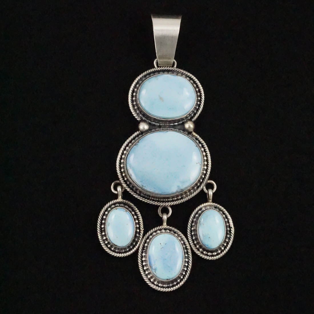 Paul Livingston Turquoise & Sterling Silver Pendant Set