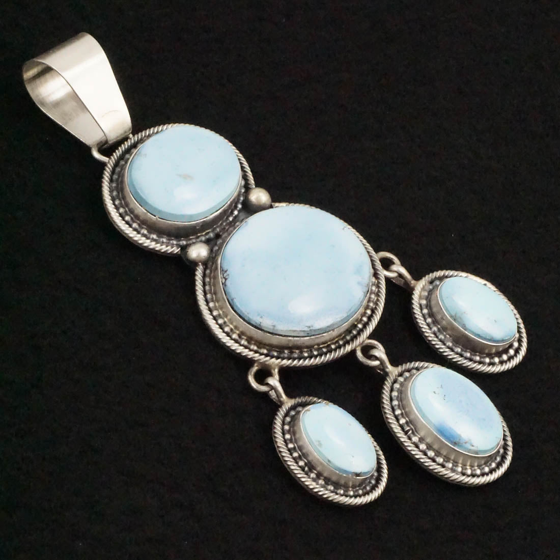 Paul Livingston Turquoise & Sterling Silver Pendant Set