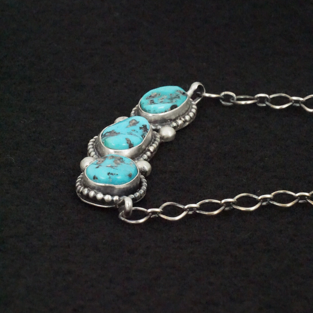 Bobby Johnson Turquoise & Sterling Silver Necklace