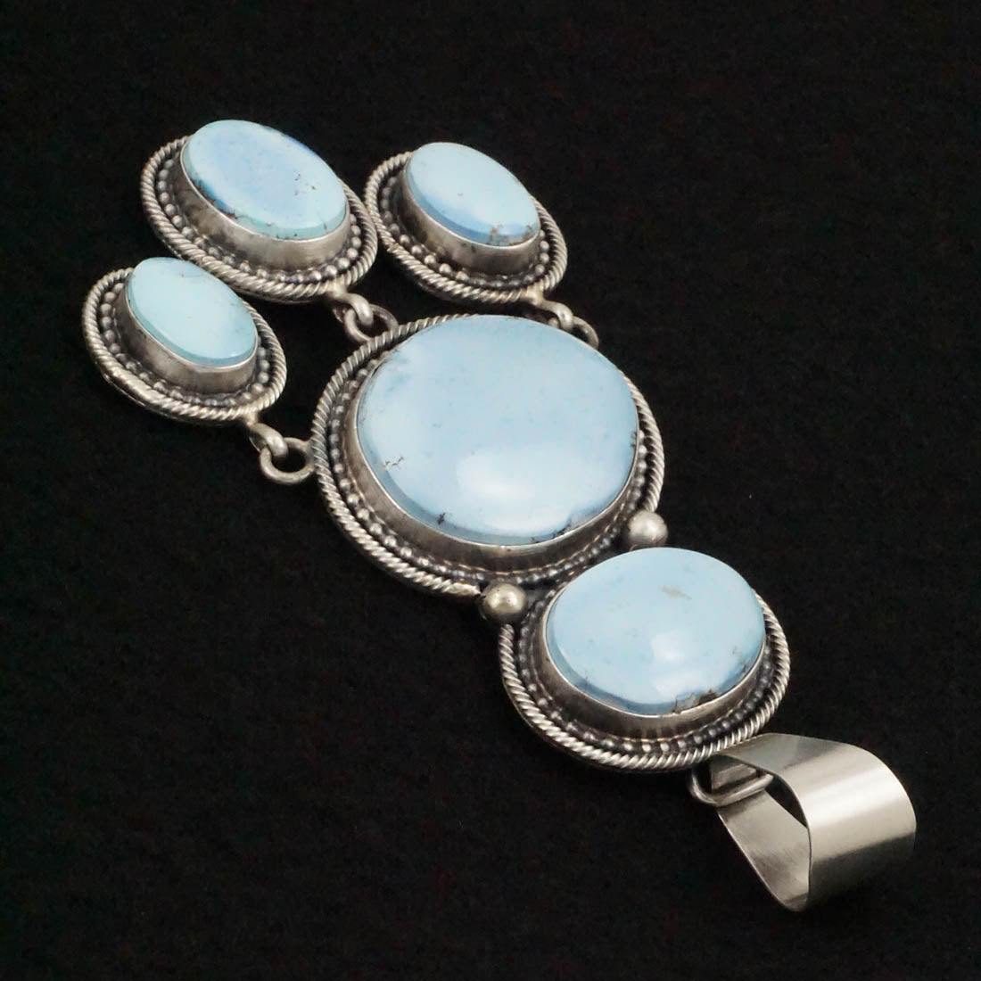 Paul Livingston Turquoise & Sterling Silver Pendant Set