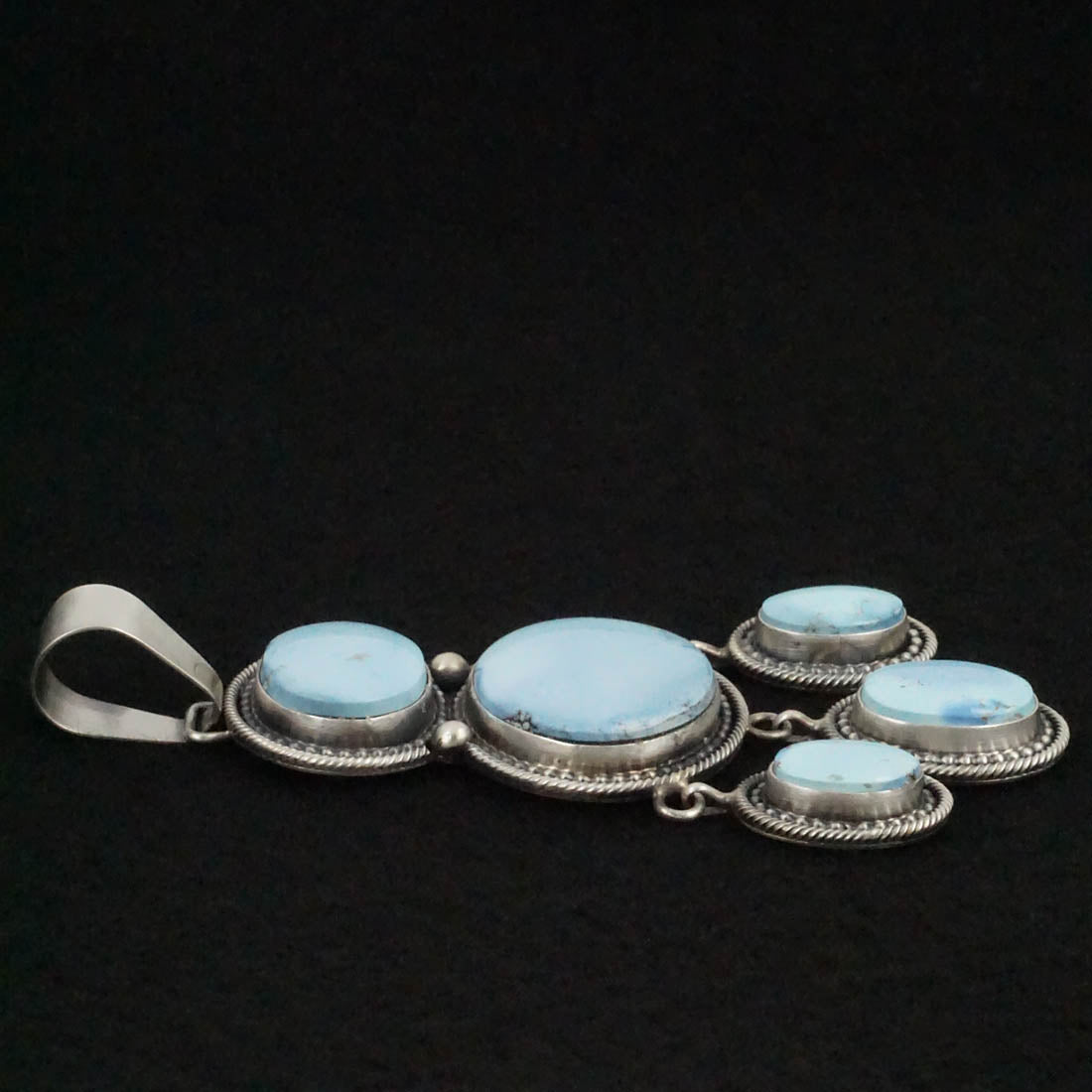 Paul Livingston Turquoise & Sterling Silver Pendant Set