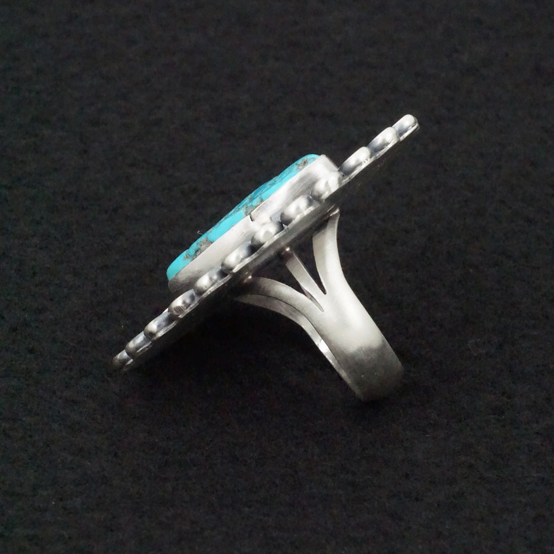 Darrin Livingston Turquoise & Sterling Silver Ring Size 7.5