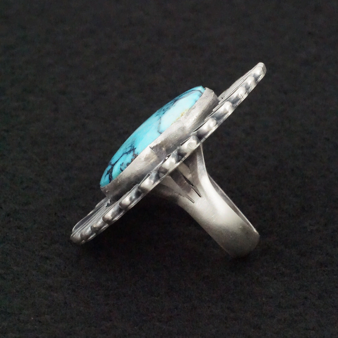 Darrin Livingston Turquoise & Sterling Silver Ring Size 9