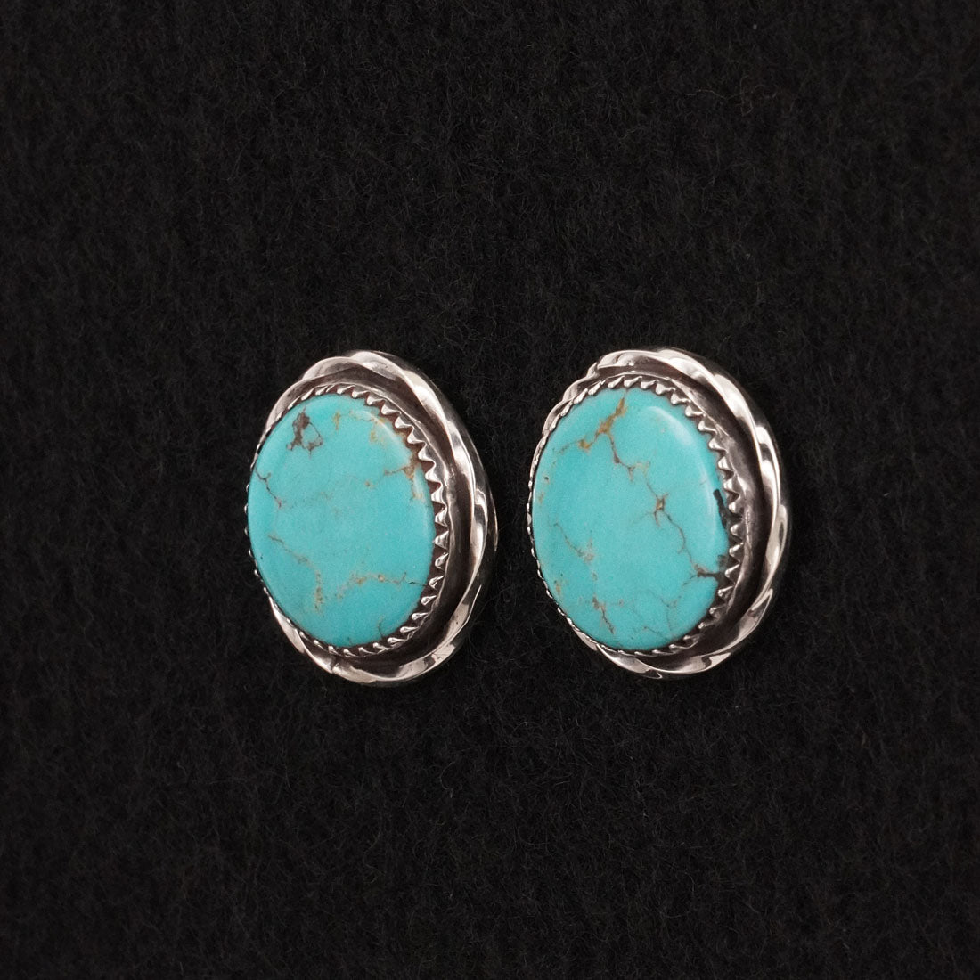 Ernest Hawthorne Turquoise & Sterling Silver Earrings