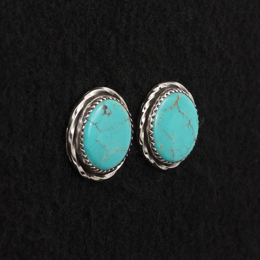 Ernest Hawthorne Turquoise & Sterling Silver Earrings