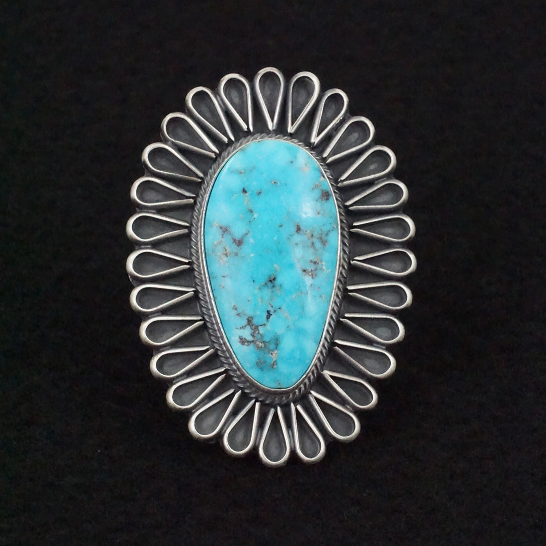 Darrin Livingston Turquoise & Sterling Silver Ring Size 9