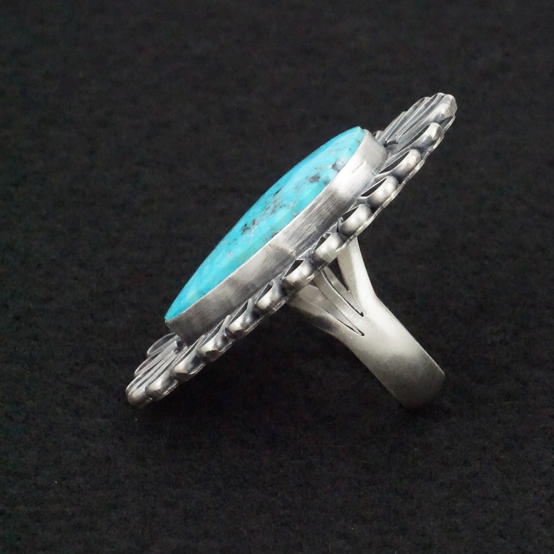 Darrin Livingston Turquoise & Sterling Silver Ring Size 9