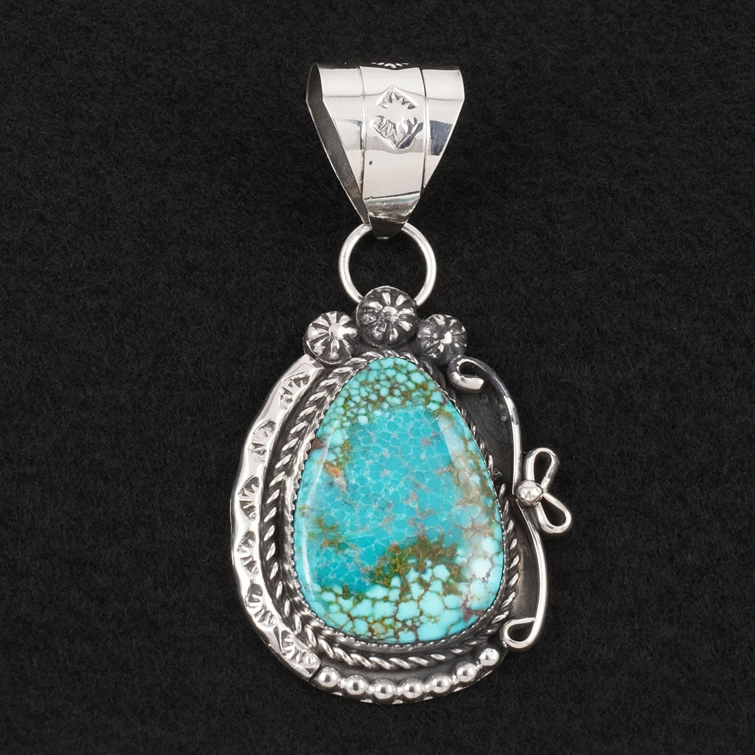 Phil Nez Turquoise & Sterling Silver Pendant