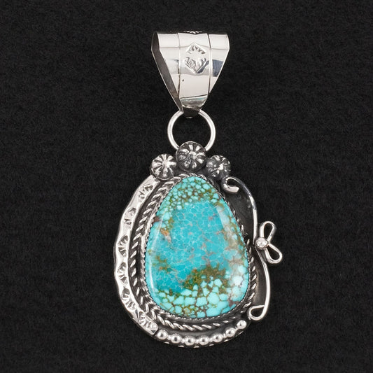 Phil Nez Turquoise & Sterling Silver Pendant