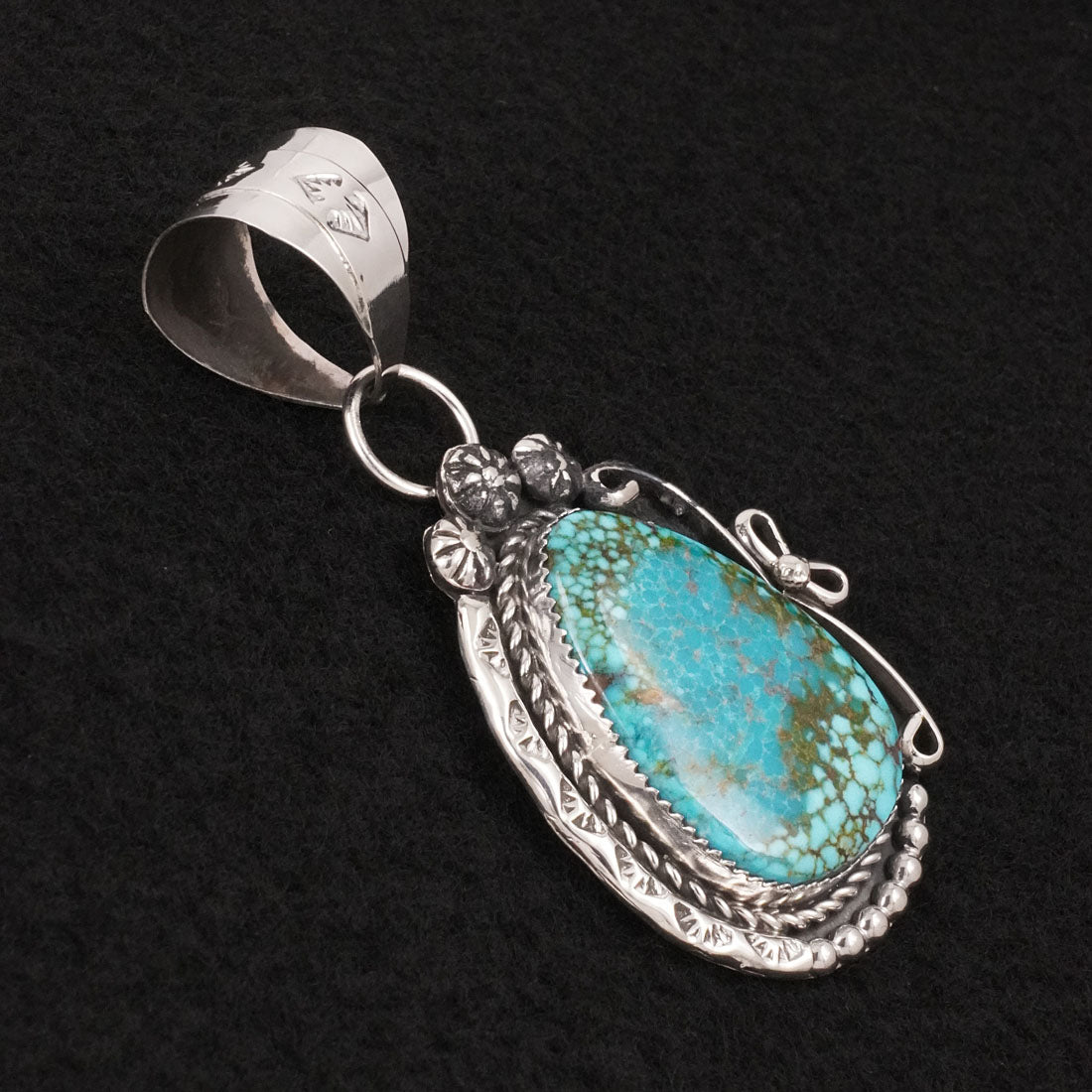 Phil Nez Turquoise & Sterling Silver Pendant