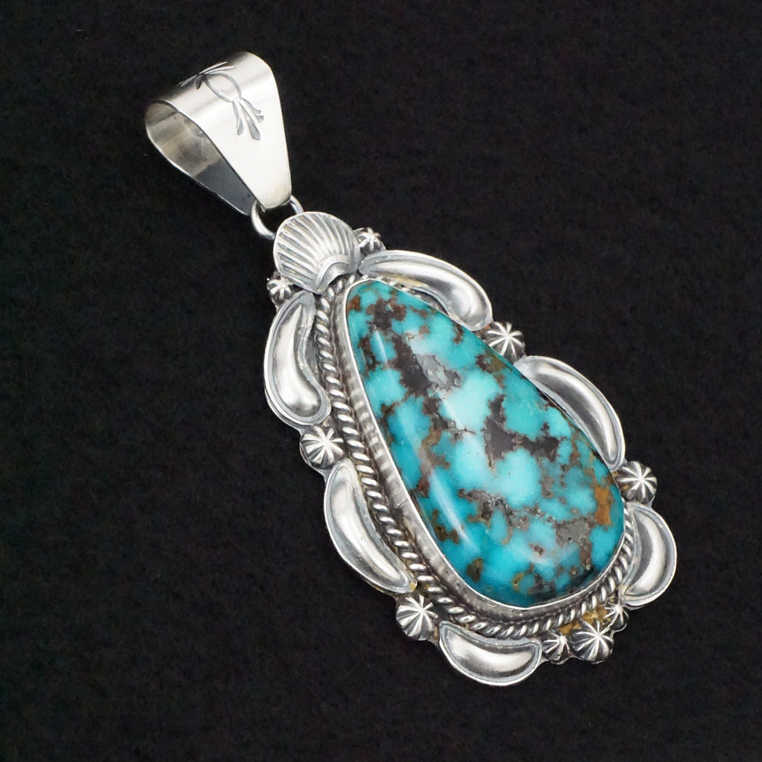 Raymond Delgarito Turquoise & Sterling Silver Pendant