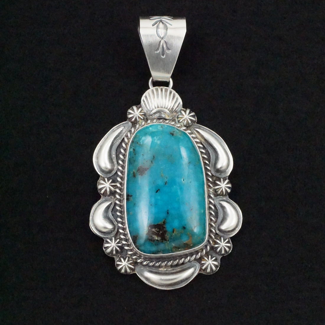 Raymond Delgarito Turquoise & Sterling Silver Pendant