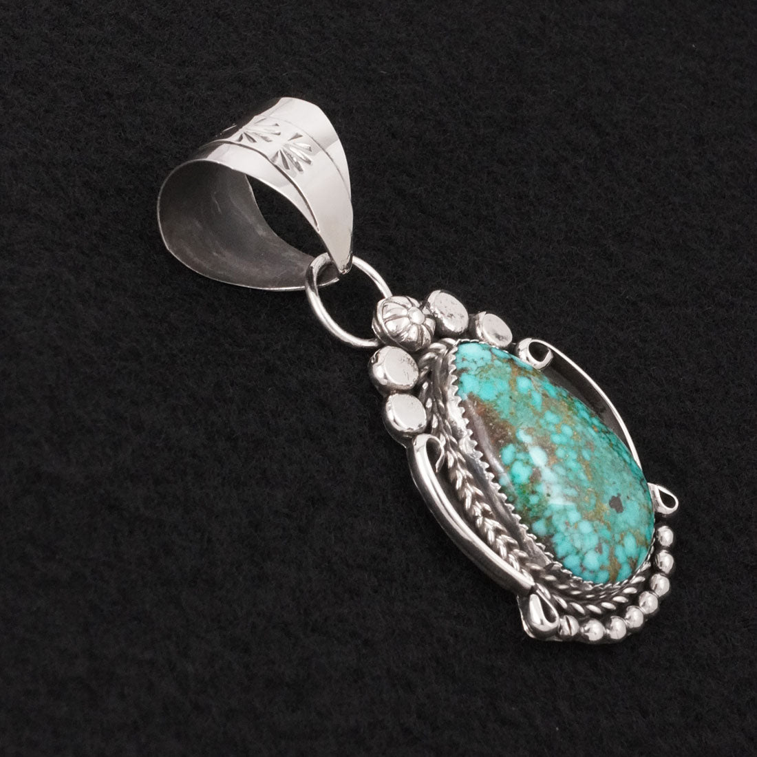 Phil Nez Turquoise & Sterling Silver Pendant
