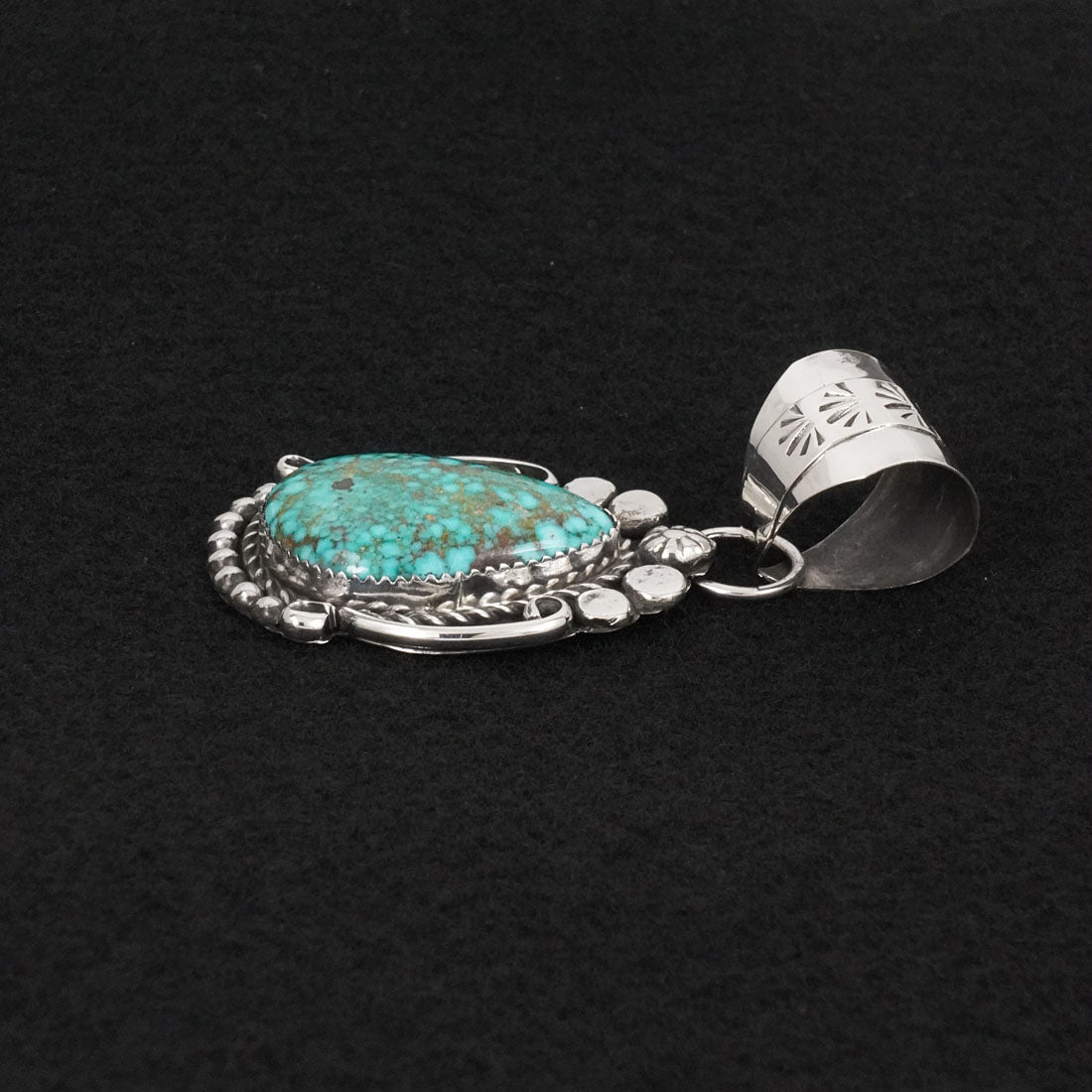 Phil Nez Turquoise & Sterling Silver Pendant