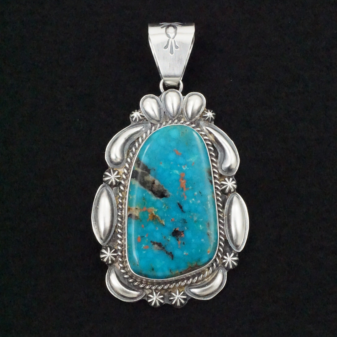 Raymond Delgarito Turquoise & Sterling Silver Pendant