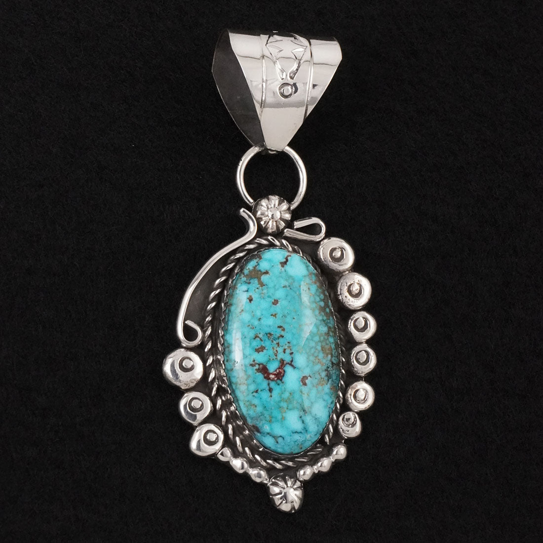 Phil Nez Turquoise & Sterling Silver Pendant