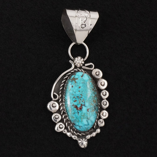 Phil Nez Turquoise & Sterling Silver Pendant