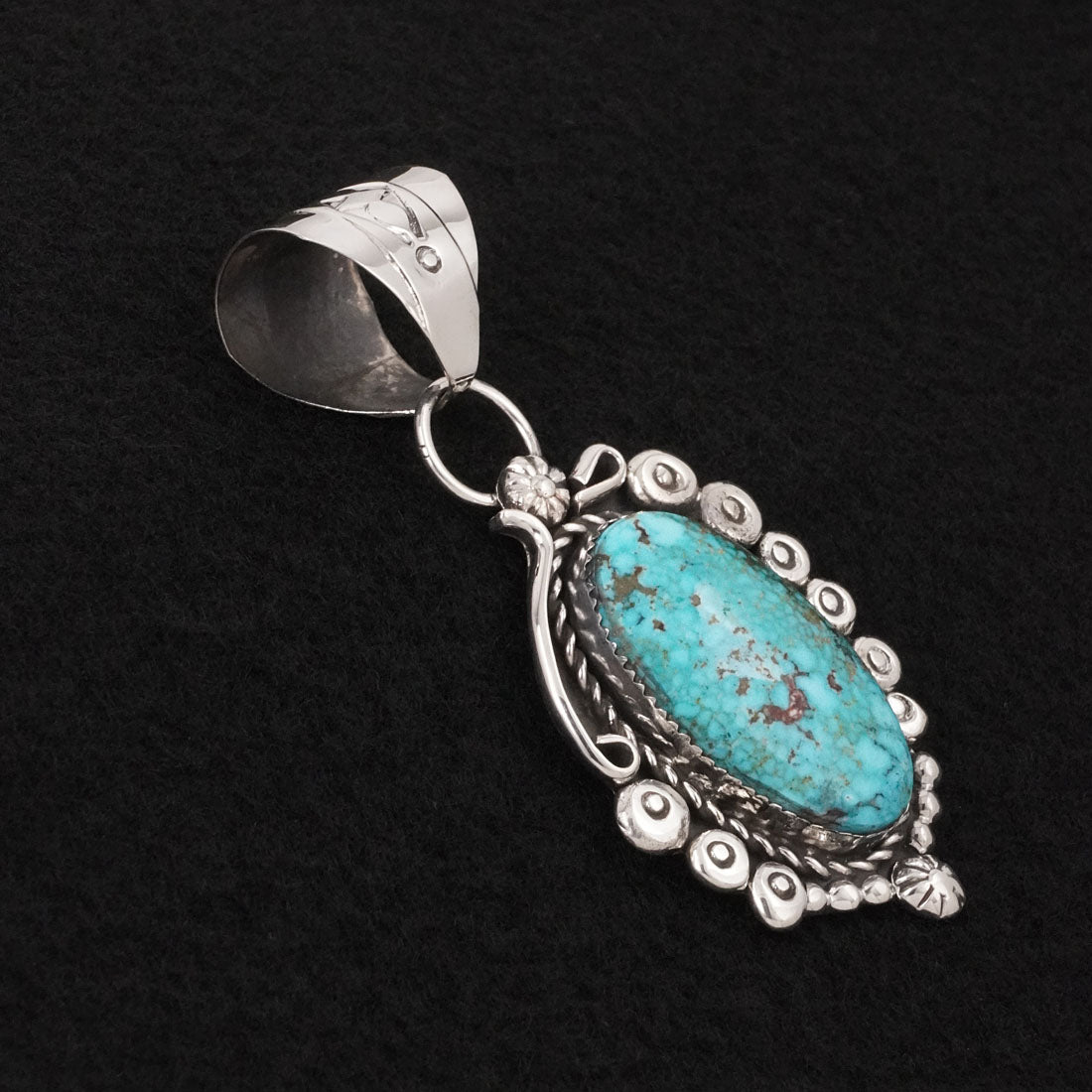 Phil Nez Turquoise & Sterling Silver Pendant