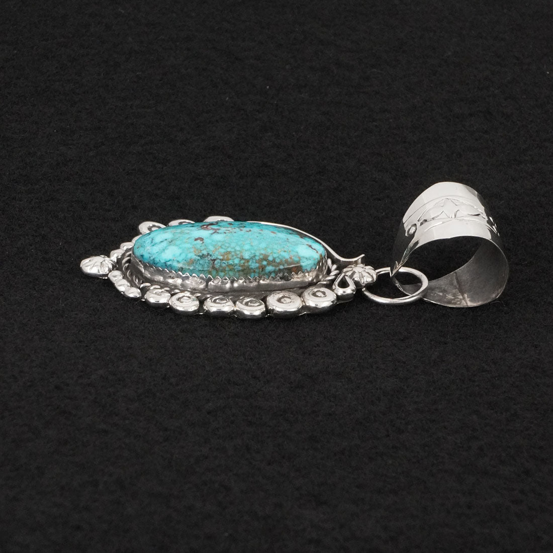 Phil Nez Turquoise & Sterling Silver Pendant