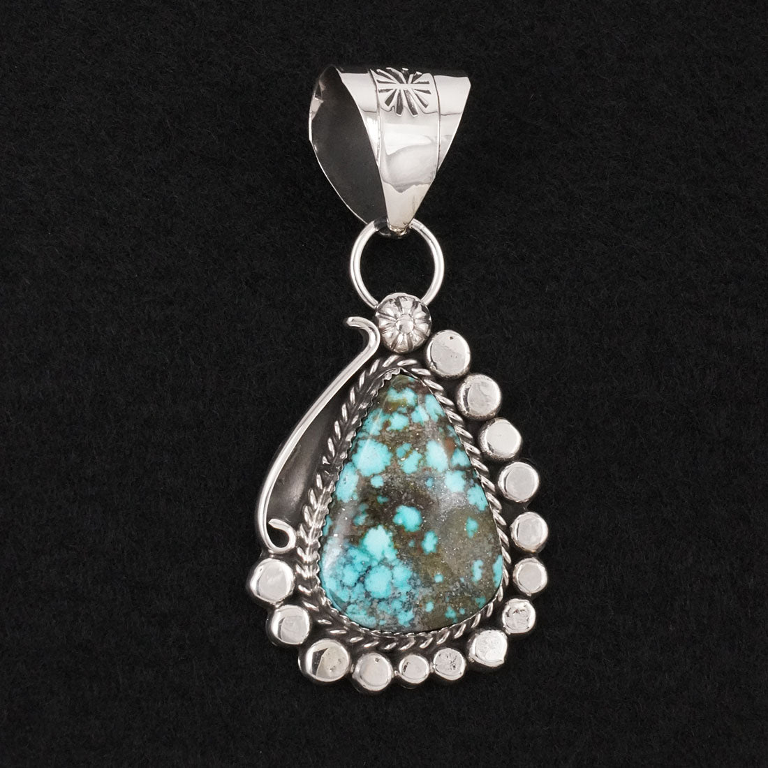 Phil Nez Turquoise & Sterling Silver Pendant
