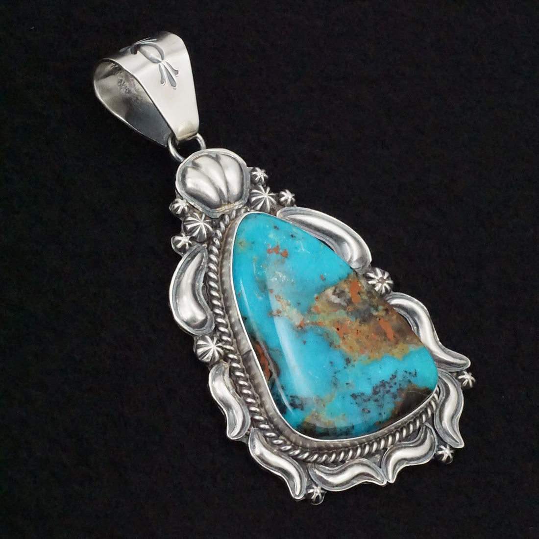 Raymond Delgarito Turquoise & Sterling Silver Pendant