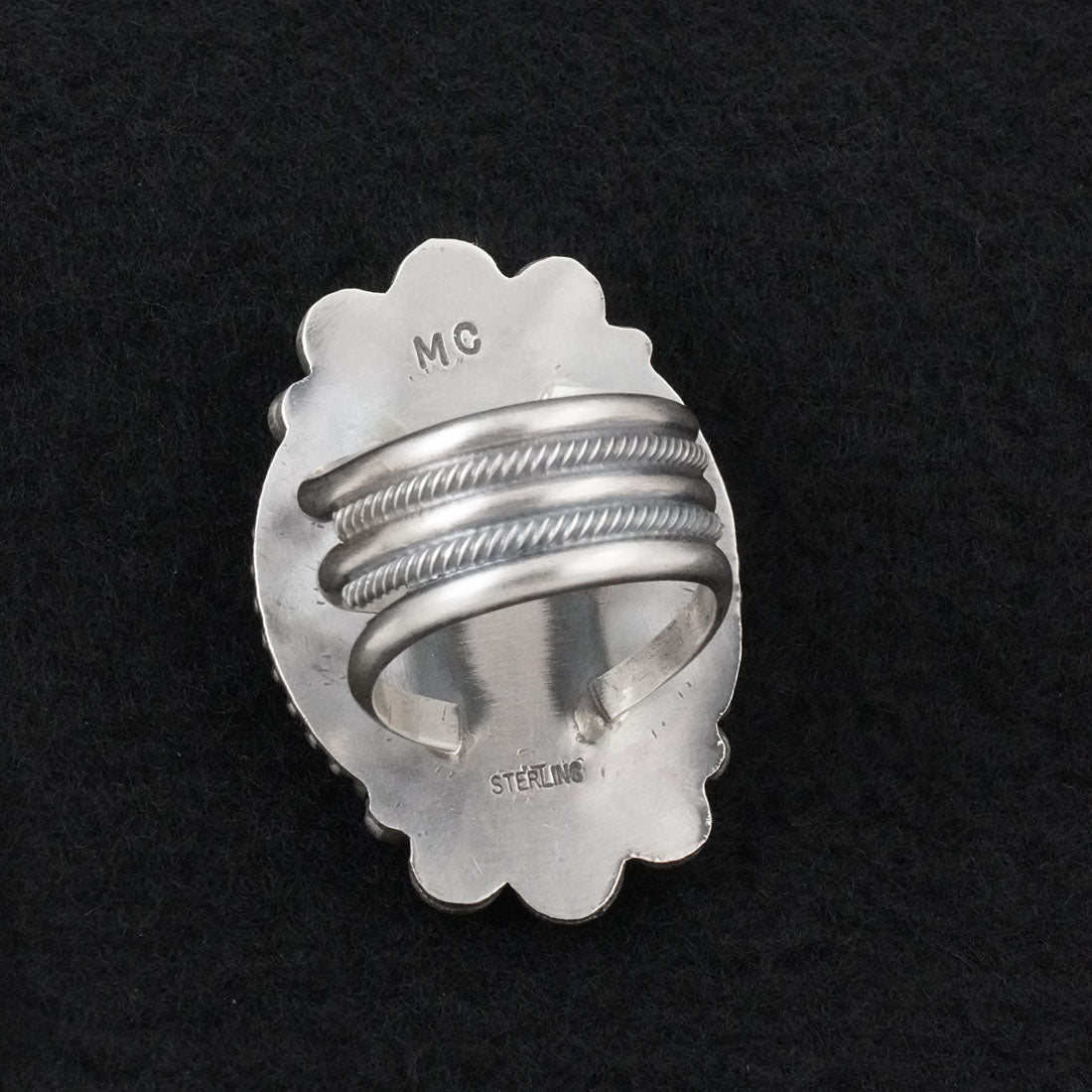 Michael Calladitto Turquoise & Sterling Silver Ring Size 9.5