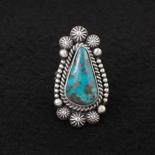 Michael Calladitto Turquoise & Sterling Silver Ring Size 7
