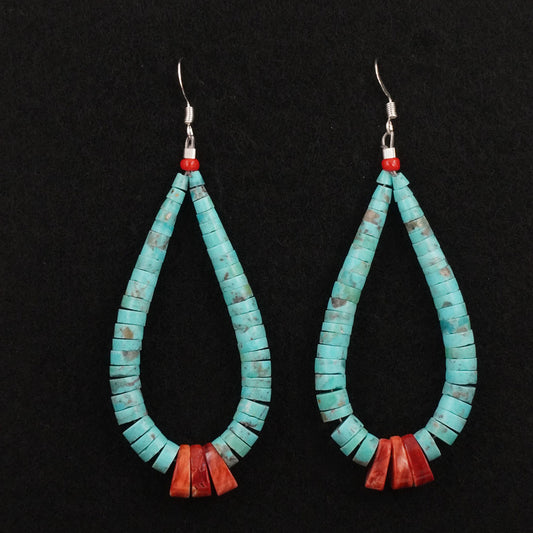 Lupe Lovato Turquoise & Spiny Oyster Earrings