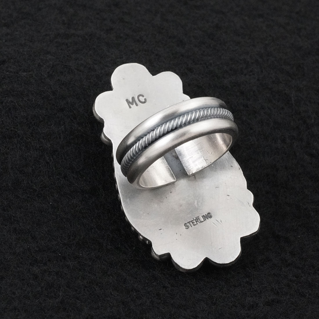 Michael Calladitto Turquoise & Sterling Silver Ring Size 7