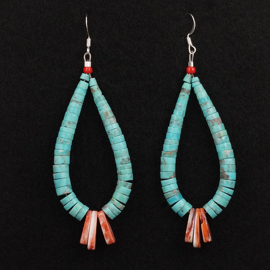 Lupe Lovato Turquoise & Spiny Oyster Earrings