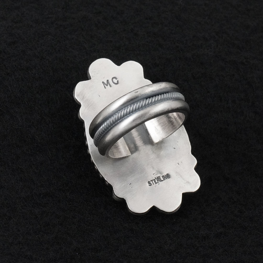 Michael Calladitto Turquoise & Sterling Silver Ring Size 8