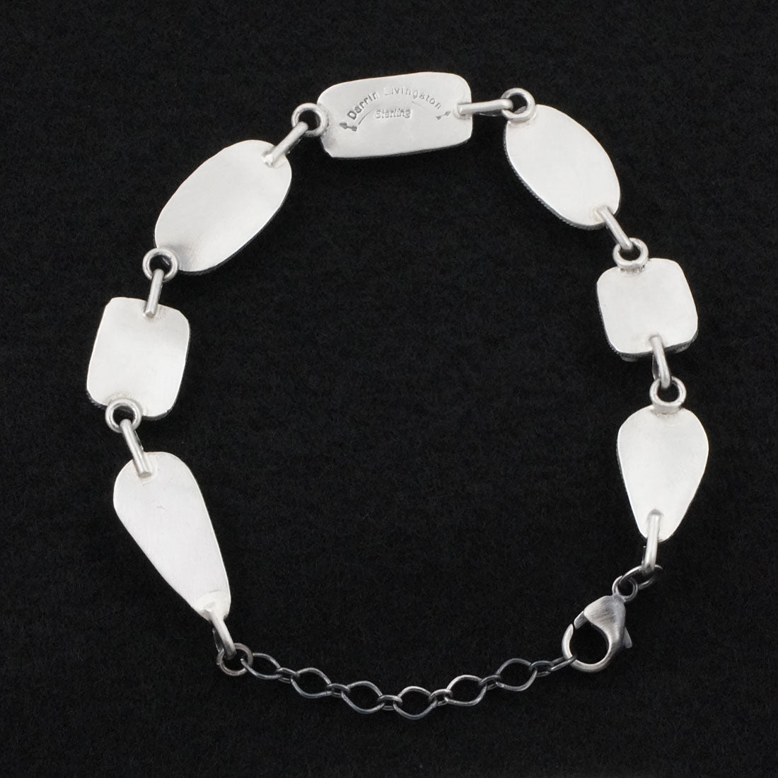 Darrin Livingston Spiny Oyster & Sterling Silver Link Bracelet