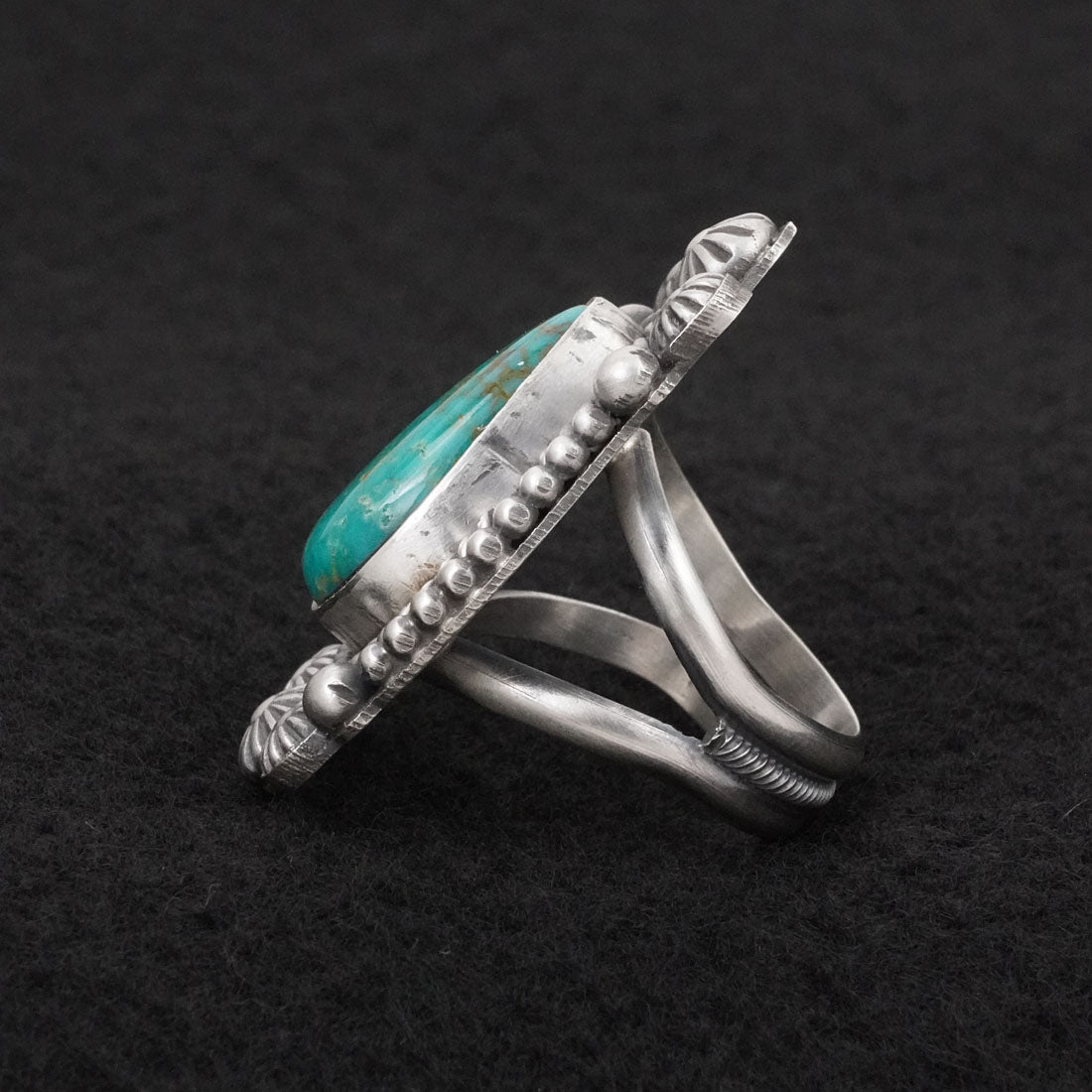 Michael Calladitto Turquoise & Sterling Silver Ring Size 8.5