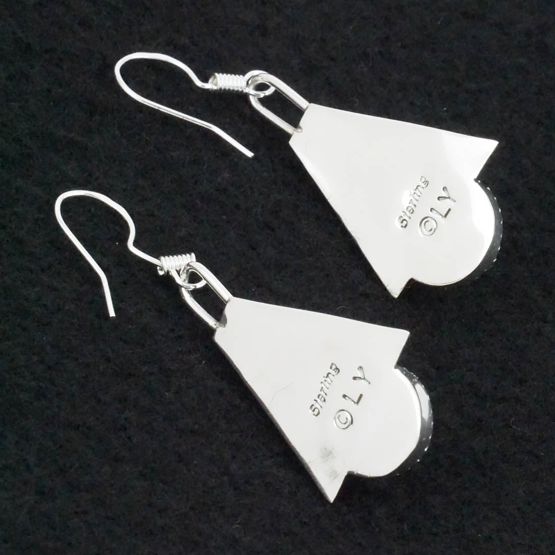 Louise Yazzie Spiny Oyster & Sterling Silver Earrings