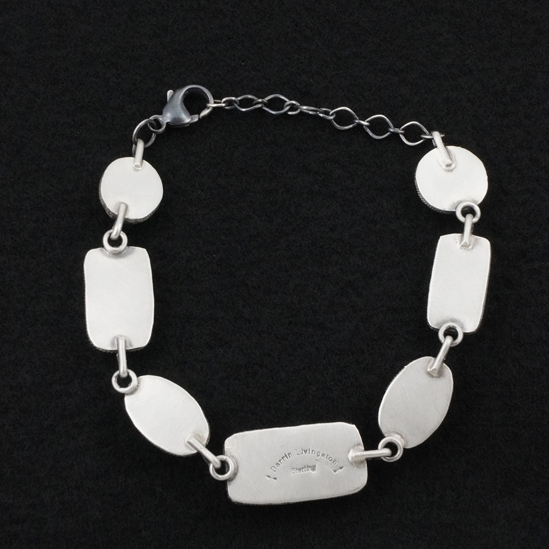 Darrin Livingston Spiny Oyster & Sterling Silver Link Bracelet