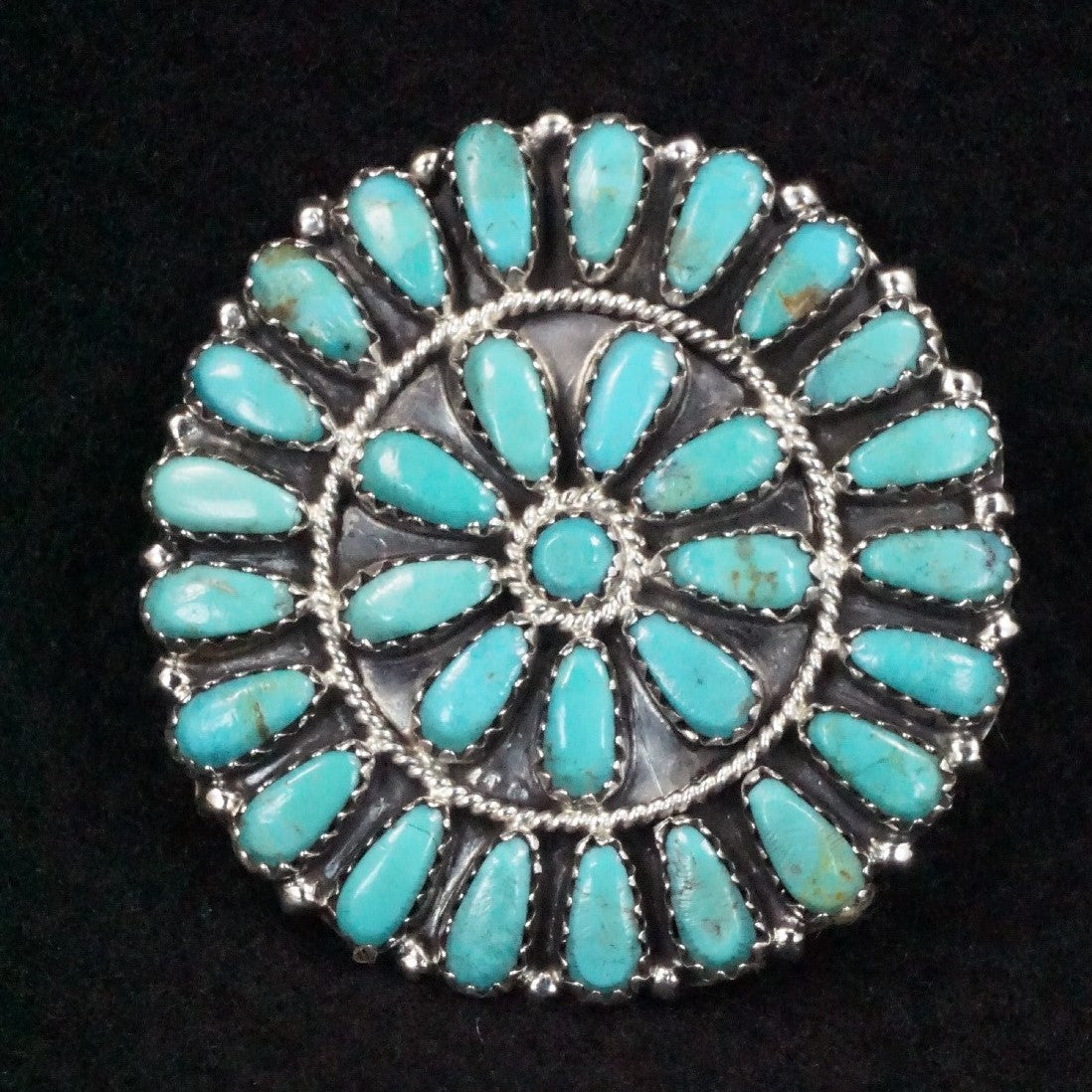 Zeita Begay Turquoise & Sterling Silver Pin / Pendant