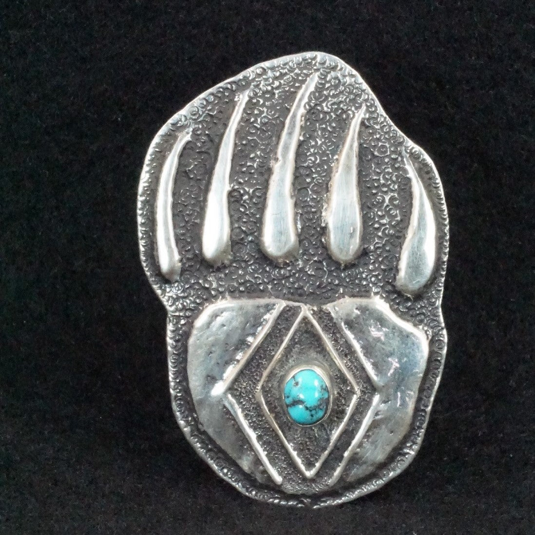 Virgil Reeder Turquoise & Sterling Silver Ring Size 12