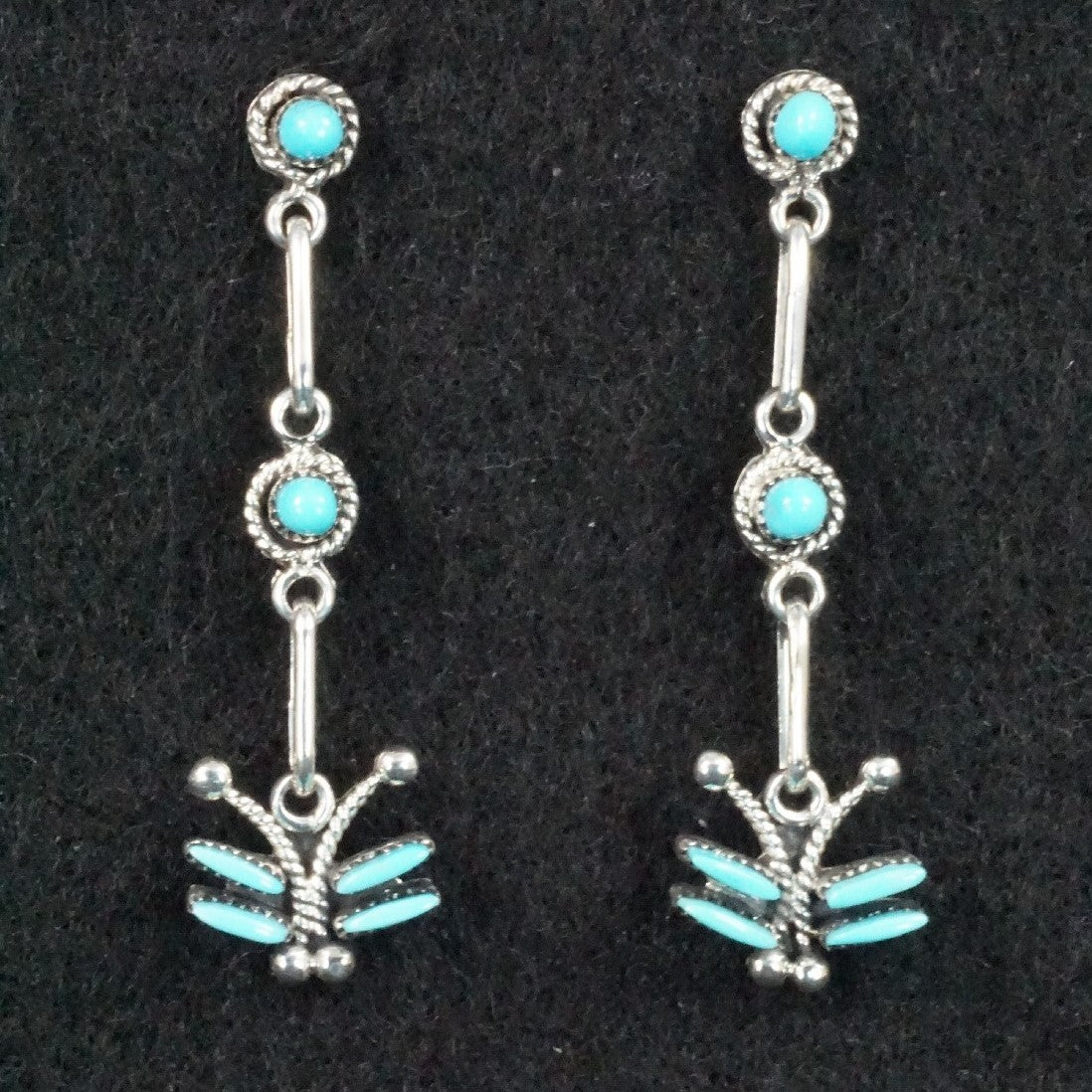 Mildred Ukestine Turquoise & Sterling Silver Earrings