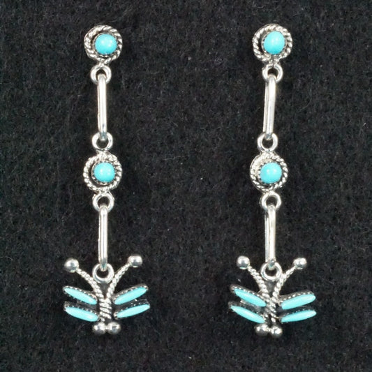 Mildred Ukestine Turquoise & Sterling Silver Earrings