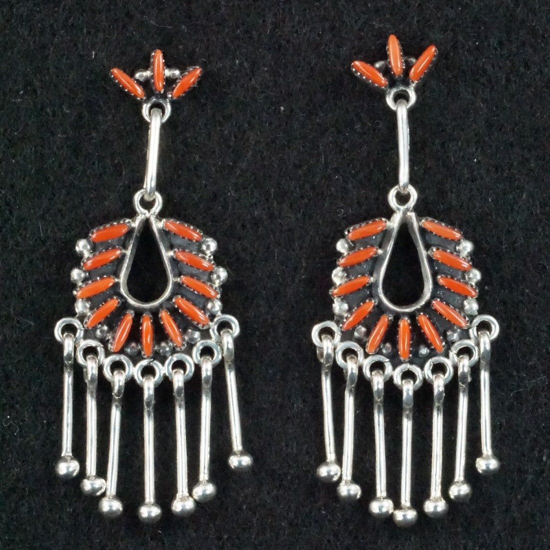 Mildred Ukestine Coral & Sterling Silver Earrings