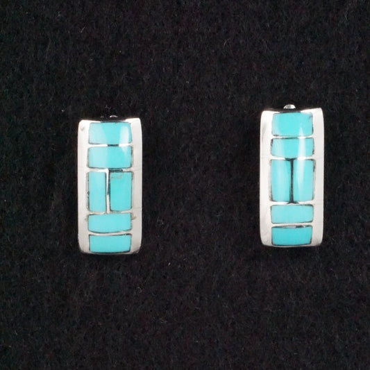 Glendis Tsadiasi Turquoise & Sterling Silver Earrings