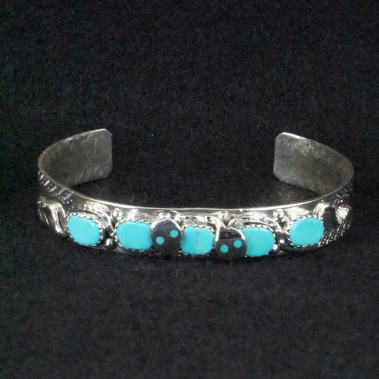 Joy Calavaza Turquoise & Sterling Silver Bracelet