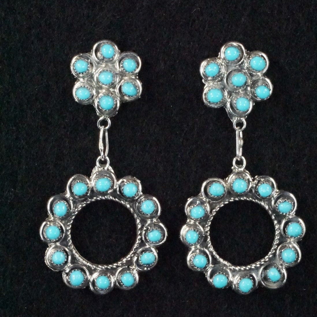 Waylon Johnson Turquoise & Sterling Silver Earrings