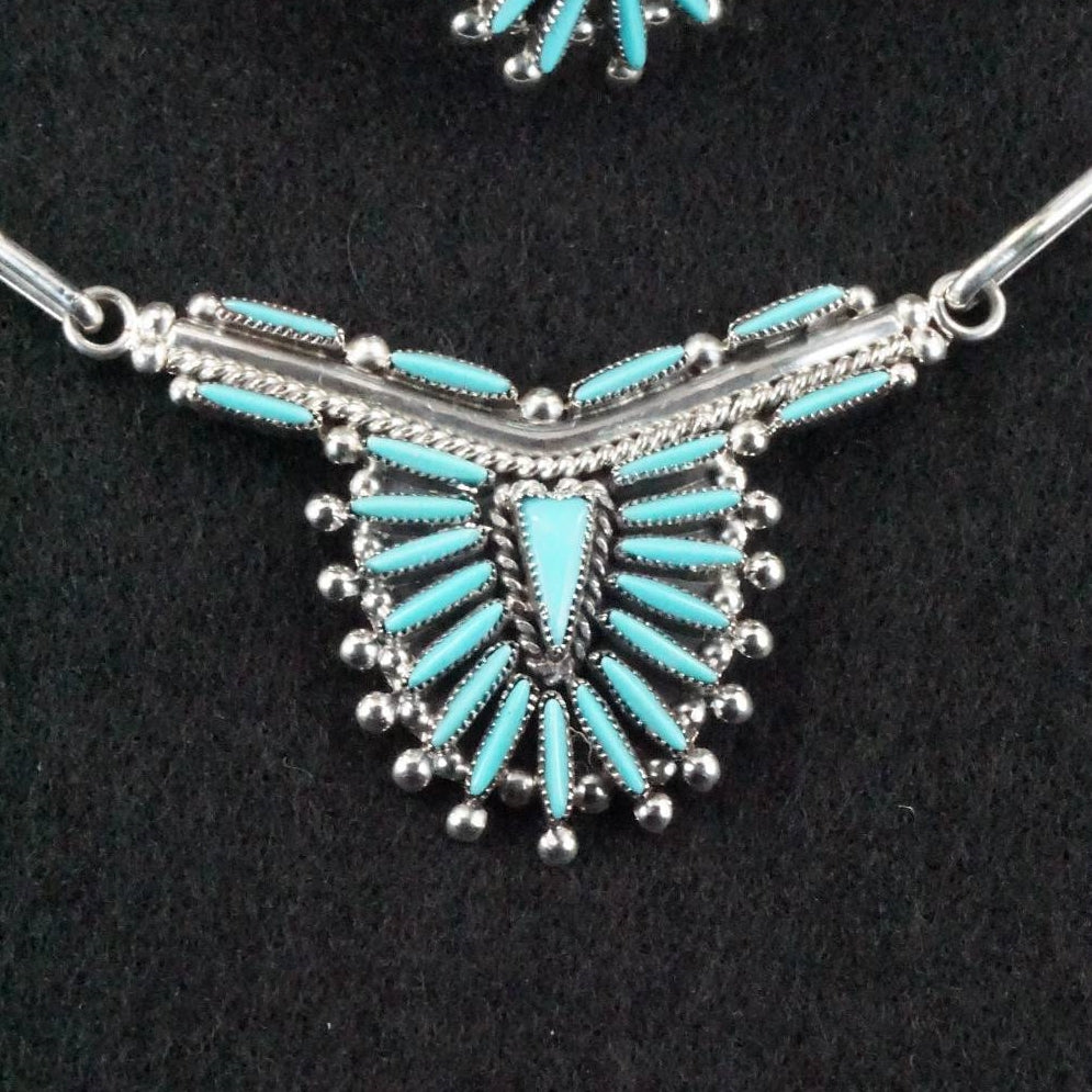 Lance and Cordelia Waatsa Turquoise Bracelet Necklace Earrings