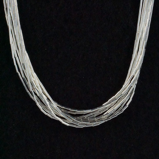 Sterling Silver Liquid Silver Necklace 24"