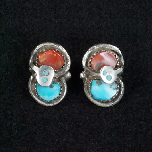 Gayle Calavaza Turquoise & Coral Earrings